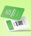 WhatsApp business card with QR code