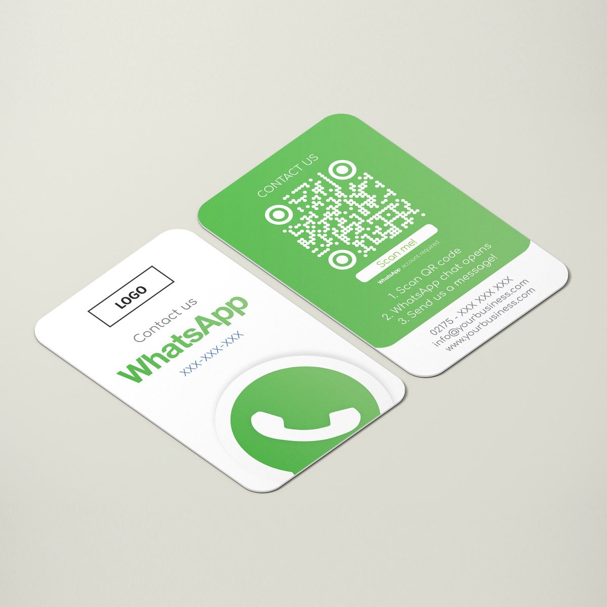 WhatsApp business card with QR code - Clone Smith